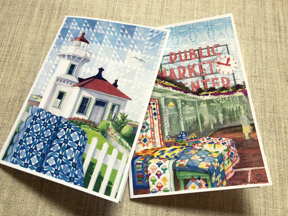 Note Cards with Quilt Panels