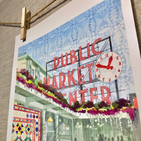 At the Market | Seattle - Watercolor Prints